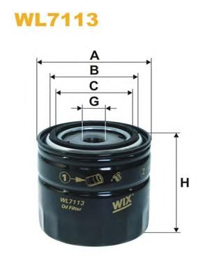 WIX FILTERS wl7113 -  Фильтр масляный двигателя